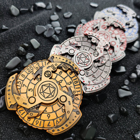 7-in-1 Mechanical Spinner Dice – DND Zinc Alloy Fidget Spinner Multiple colors available