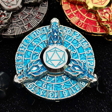 7-in-1 Dragon Spinner Dice – Zinc Alloy Fidget Dice Multiple colors available