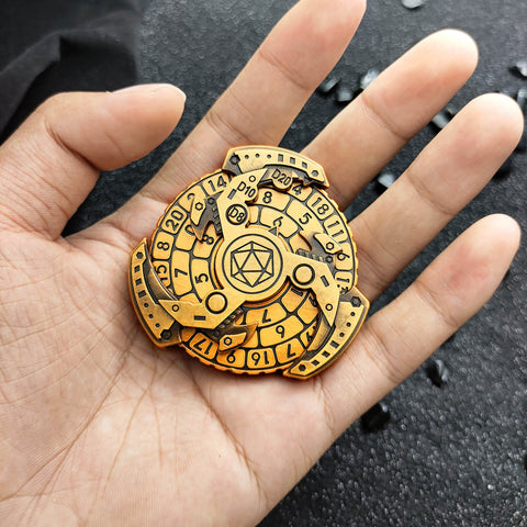 7-in-1 Mechanical Spinner Dice – DND Zinc Alloy Fidget Spinner Multiple colors available