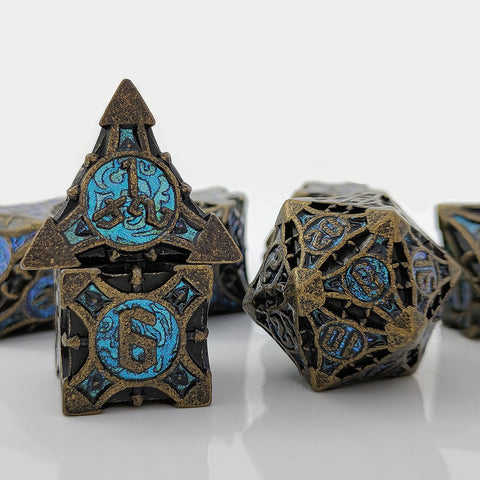 Sharp-Cornered Metal Dice Set with Precision Edges – Multiple Color Options Available