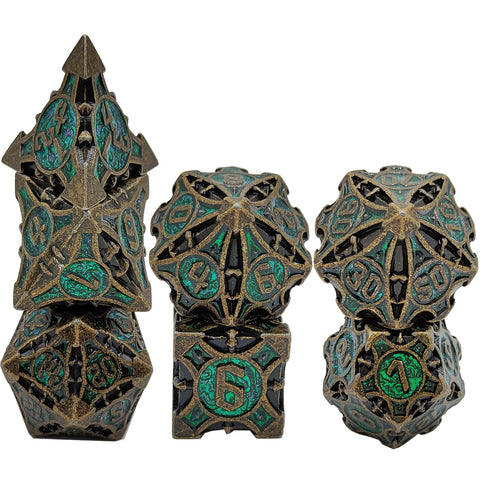 Sharp-Cornered Metal Dice Set with Precision Edges – Multiple Color Options Available