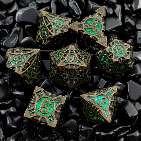 Sharp-Cornered Metal Dice Set with Precision Edges – Multiple Color Options Available
