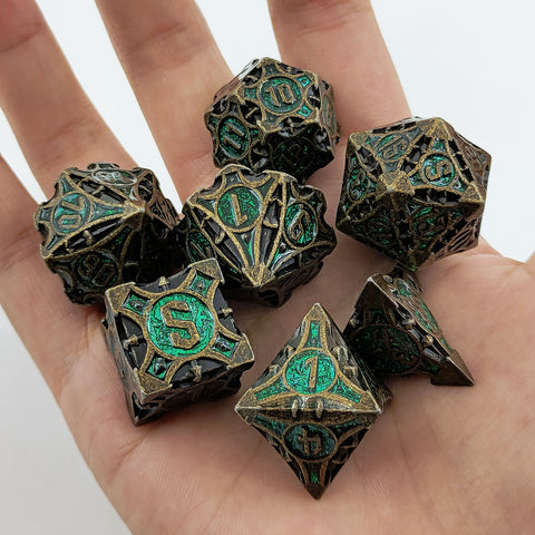 Sharp-Cornered Metal Dice Set with Precision Edges – Multiple Color Options Available