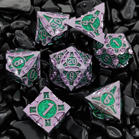 Sharp-Cornered Metal Dice Set with Precision Edges – Multiple Color Options Available