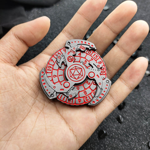 7-in-1 Mechanical Spinner Dice – DND Zinc Alloy Fidget Spinner Multiple colors available