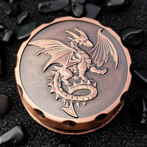 Dragon’s Wheel Metal D20 Spinner – Multiple Color Options