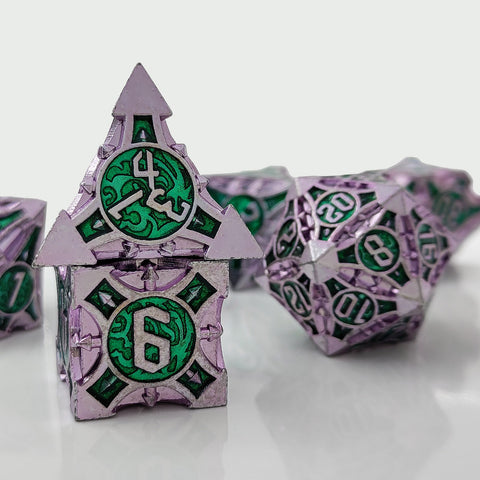 Sharp-Cornered Metal Dice Set with Precision Edges – Multiple Color Options Available