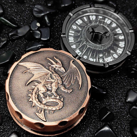 Dragon’s Wheel Metal D20 Spinner – Multiple Color Options