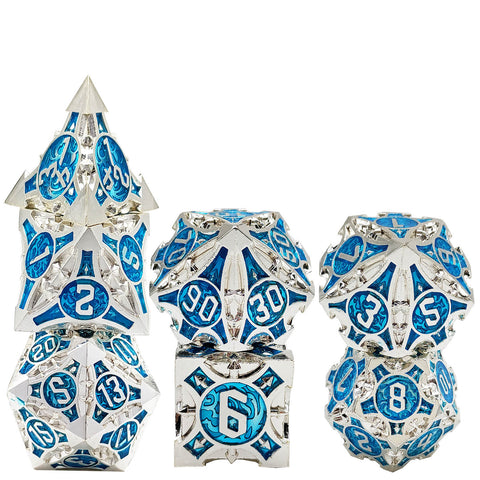 Sharp-Cornered Metal Dice Set with Precision Edges – Multiple Color Options Available