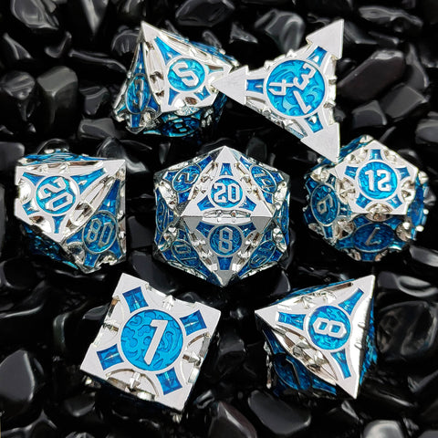 Sharp-Cornered Metal Dice Set with Precision Edges – Multiple Color Options Available