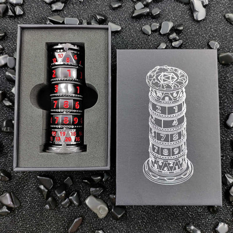 7-in-1 Rotating Tower Dice – Zinc Alloy Spinner Dice Multiple colors available