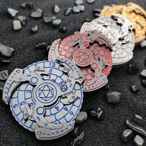 7-in-1 Mechanical Spinner Dice – DND Zinc Alloy Fidget Spinner Multiple colors available