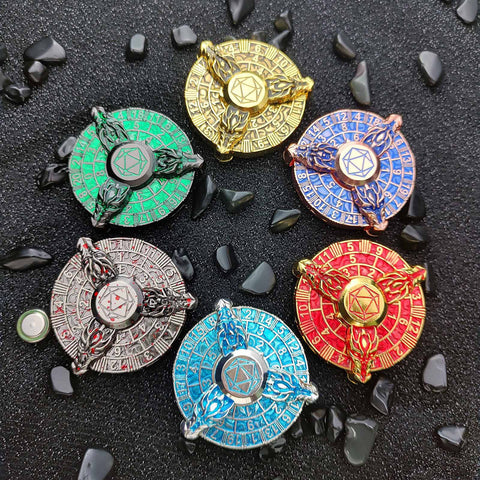 7-in-1 Dragon Spinner Dice – Zinc Alloy Fidget Dice Multiple colors available
