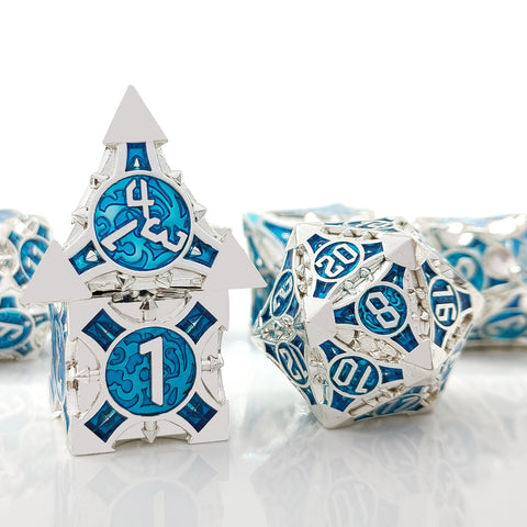 Sharp-Cornered Metal Dice Set with Precision Edges – Multiple Color Options Available