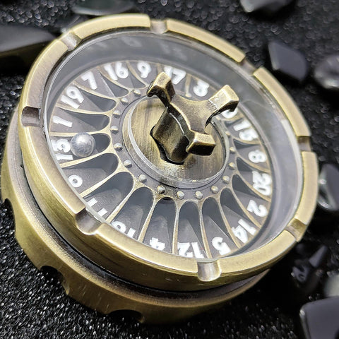 Dragon’s Wheel Metal D20 Spinner – Multiple Color Options