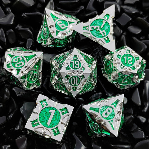 Sharp-Cornered Metal Dice Set with Precision Edges – Multiple Color Options Available