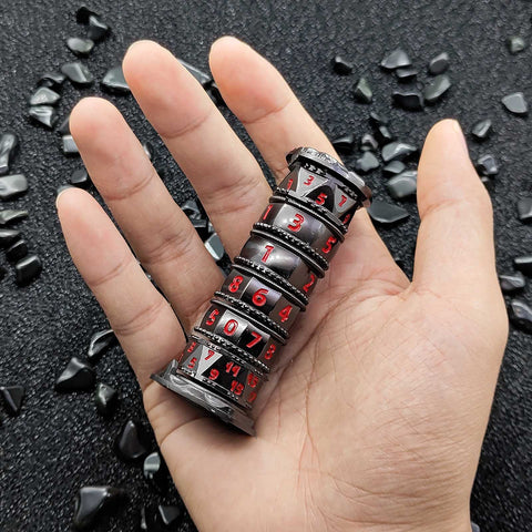 7-in-1 Rotating Tower Dice – Zinc Alloy Spinner Dice Multiple colors available