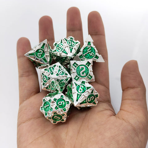 Sharp-Cornered Metal Dice Set with Precision Edges – Multiple Color Options Available