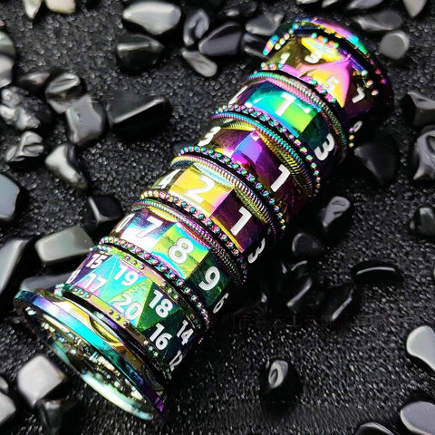 7-in-1 Rotating Tower Dice – Zinc Alloy Spinner Dice Multiple colors available