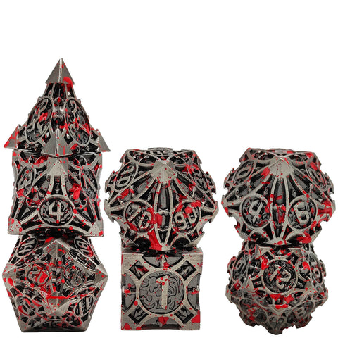 Sharp-Cornered Metal Dice Set with Precision Edges – Multiple Color Options Available