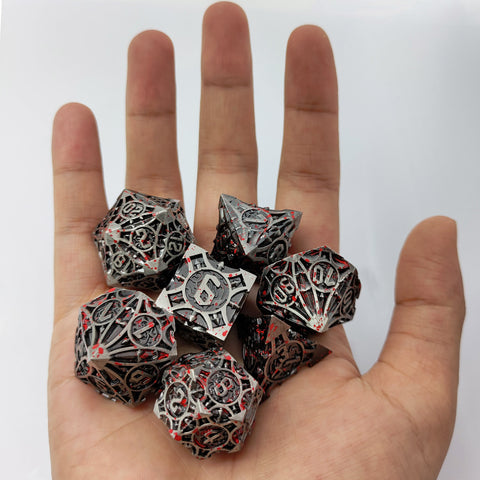 Sharp-Cornered Metal Dice Set with Precision Edges – Multiple Color Options Available