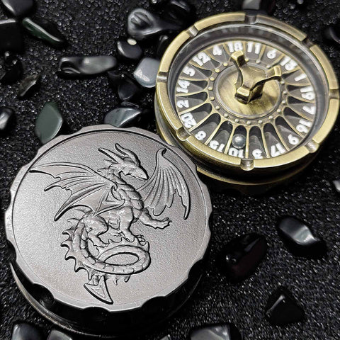 Dragon’s Wheel Metal D20 Spinner – Multiple Color Options
