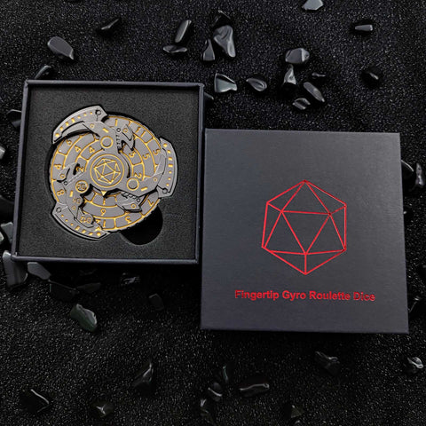 7-in-1 Mechanical Spinner Dice – DND Zinc Alloy Fidget Spinner Multiple colors available