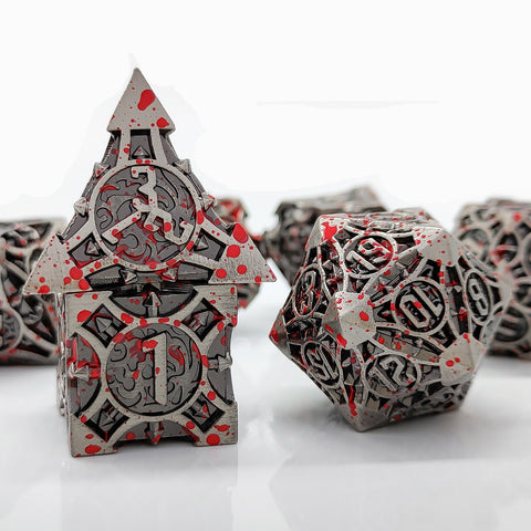 Sharp-Cornered Metal Dice Set with Precision Edges – Multiple Color Options Available