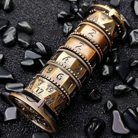 7-in-1 Rotating Tower Dice – Zinc Alloy Spinner Dice Multiple colors available