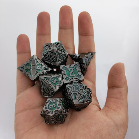 Sharp-Cornered Metal Dice Set with Precision Edges – Multiple Color Options Available