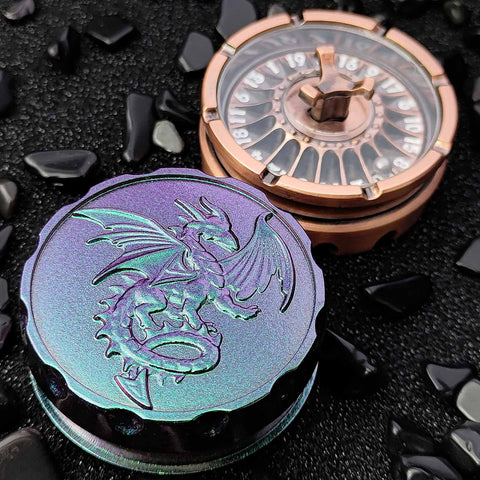 Dragon’s Wheel Metal D20 Spinner – Multiple Color Options