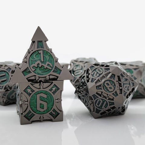 Sharp-Cornered Metal Dice Set with Precision Edges – Multiple Color Options Available