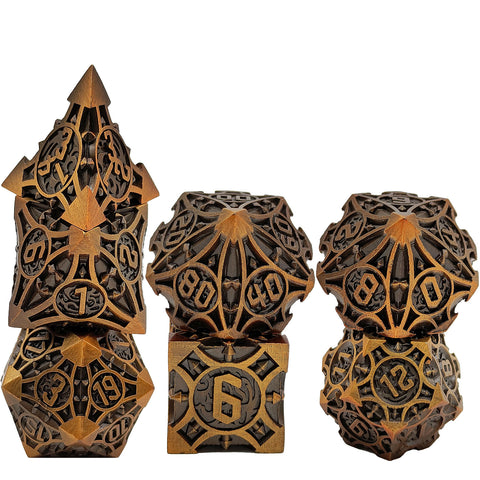 Sharp-Cornered Metal Dice Set with Precision Edges – Multiple Color Options Available