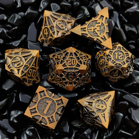 Sharp-Cornered Metal Dice Set with Precision Edges – Multiple Color Options Available