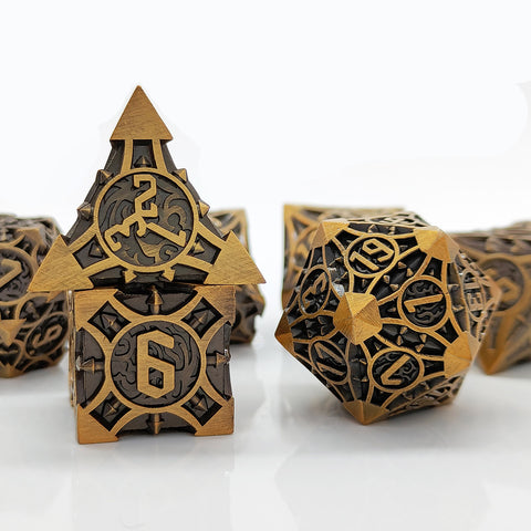 Sharp-Cornered Metal Dice Set with Precision Edges – Multiple Color Options Available