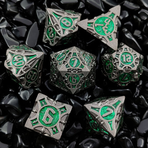 Sharp-Cornered Metal Dice Set with Precision Edges – Multiple Color Options Available