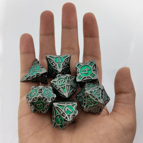Sharp-Cornered Metal Dice Set with Precision Edges – Multiple Color Options Available