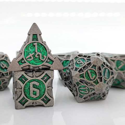 Sharp-Cornered Metal Dice Set with Precision Edges – Multiple Color Options Available