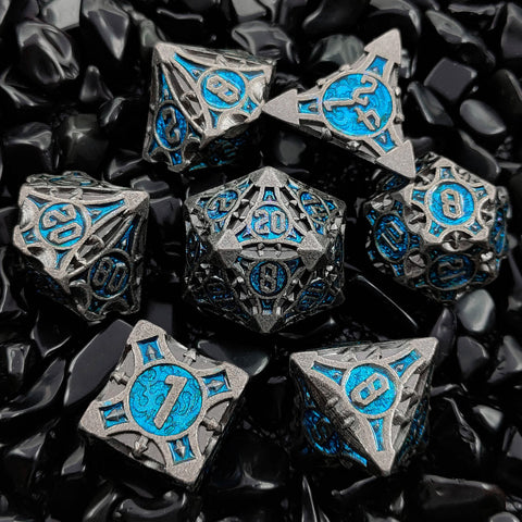 Sharp-Cornered Metal Dice Set with Precision Edges – Multiple Color Options Available