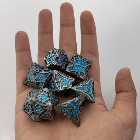 Sharp-Cornered Metal Dice Set with Precision Edges – Multiple Color Options Available