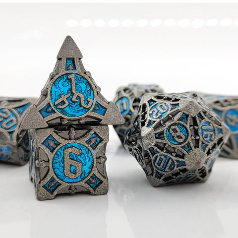 Sharp-Cornered Metal Dice Set with Precision Edges – Multiple Color Options Available