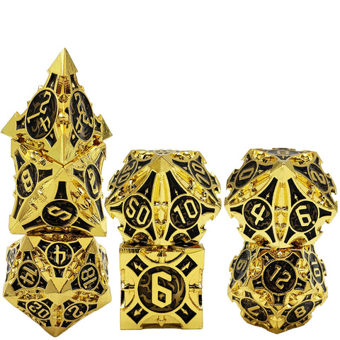 Sharp-Cornered Metal Dice Set with Precision Edges – Multiple Color Options Available