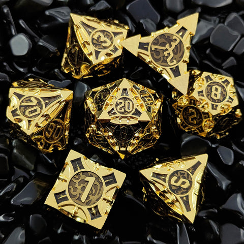Sharp-Cornered Metal Dice Set with Precision Edges – Multiple Color Options Available