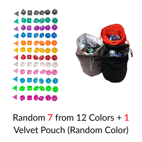 Mystic Shard Dice Set – 7 Polyhedral Dice in Random Blind Box Colors, Acrylic DND Dice