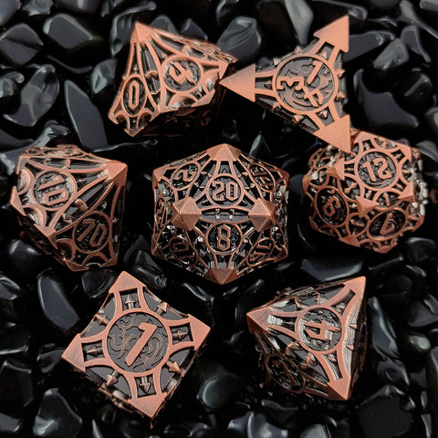 Sharp-Cornered Metal Dice Set with Precision Edges – Multiple Color Options Available