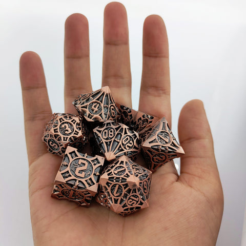 Sharp-Cornered Metal Dice Set with Precision Edges – Multiple Color Options Available