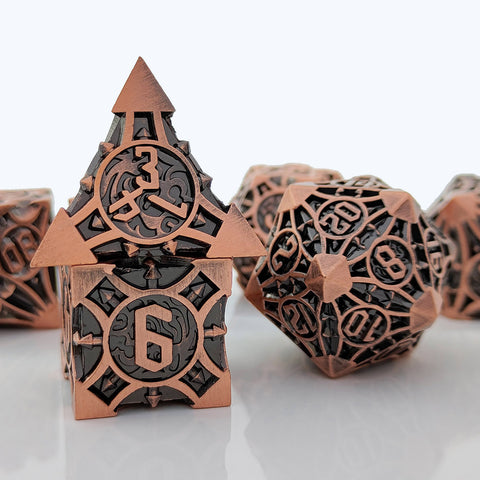 Sharp-Cornered Metal Dice Set with Precision Edges – Multiple Color Options Available