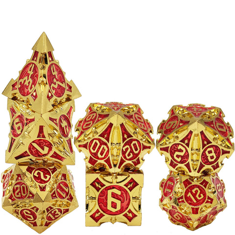 Sharp-Cornered Metal Dice Set with Precision Edges – Multiple Color Options Available