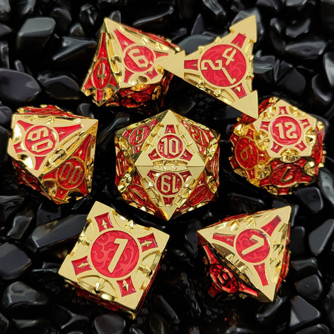 Sharp-Cornered Metal Dice Set with Precision Edges – Multiple Color Options Available