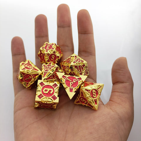 Sharp-Cornered Metal Dice Set with Precision Edges – Multiple Color Options Available